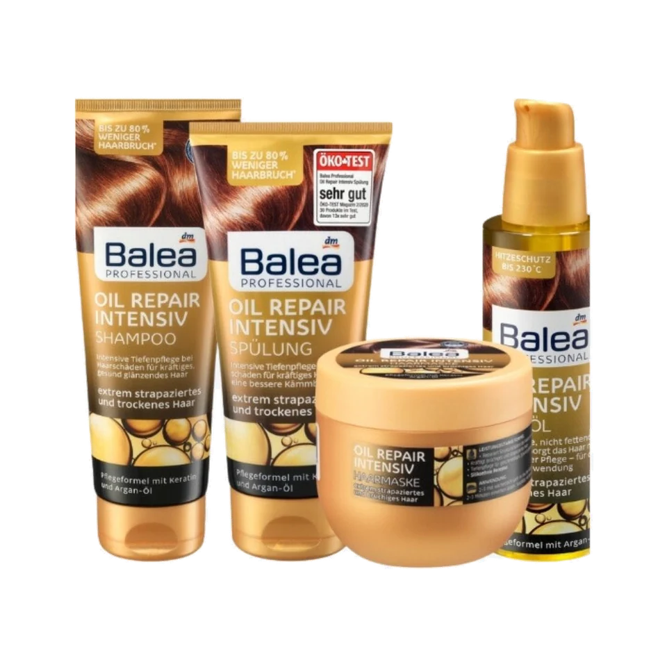 Balea - Pack Oil Repair Pour Cheveux Abîmés Et Cassants