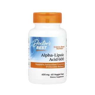 Doctor’s Best – Acide Alpha-Lipoïque 600 mg, 60 Capsules