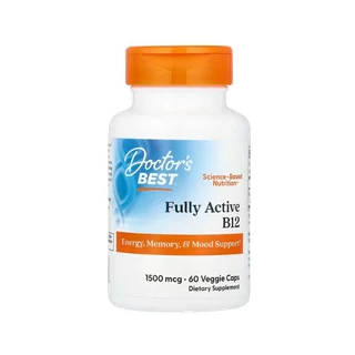 Doctor’s Best – Vitamine B12 Entièrement Active, 1500 µg, 60 Capsules