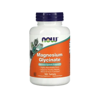 Now Foods - Magnesium Glycinate, 180 Comprimés
