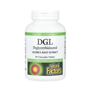 Natural Factors – DGL 400 mg, 90 comprimés à croquer