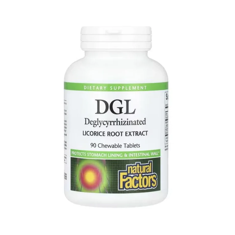 Natural Factors – DGL 400 mg, 90 comprimés à croquer