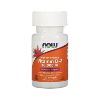 Now Foods - Vitamine D 3 10000 lU, 120 Gélules