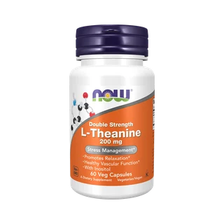 NOW Foods – L-Théanine double concentration 200 mg, 60 capsules végétales