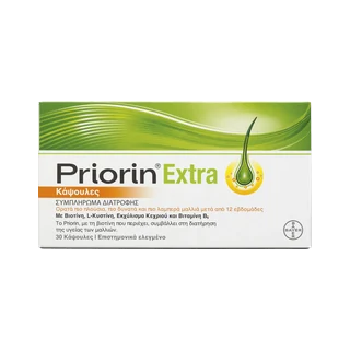 Priorin Extra – Biotine, millet et vitamine B5, 30 capsules