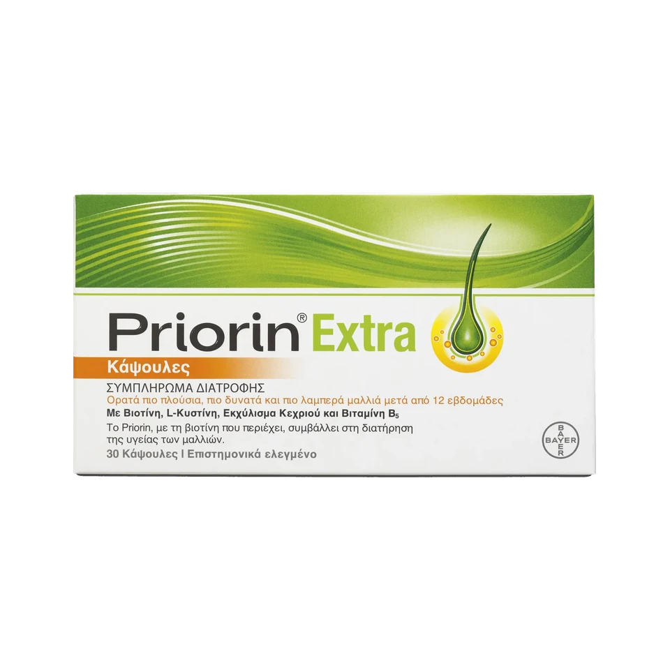Priorin Extra – Biotine, millet et vitamine B5, 30 capsules