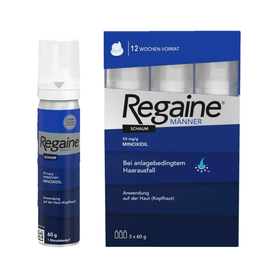 Regaine - Mousse Minoxidil 5%, 3 × 60g