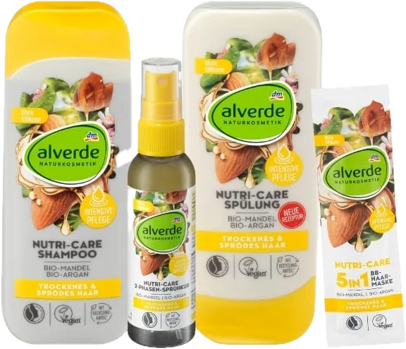 Alverde - Pack Nutri Care Bio Pour Cheveux Secs Et Cassants
