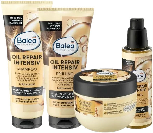 Balea - Pack Oil Repair Pour Cheveux Abîmés Et Cassants