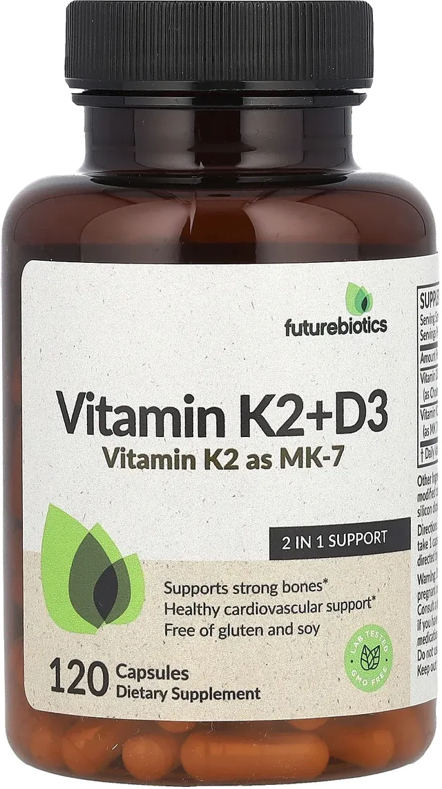 Futurebiotics – Vitamines K2 MK-7 + D3, 120 capsules