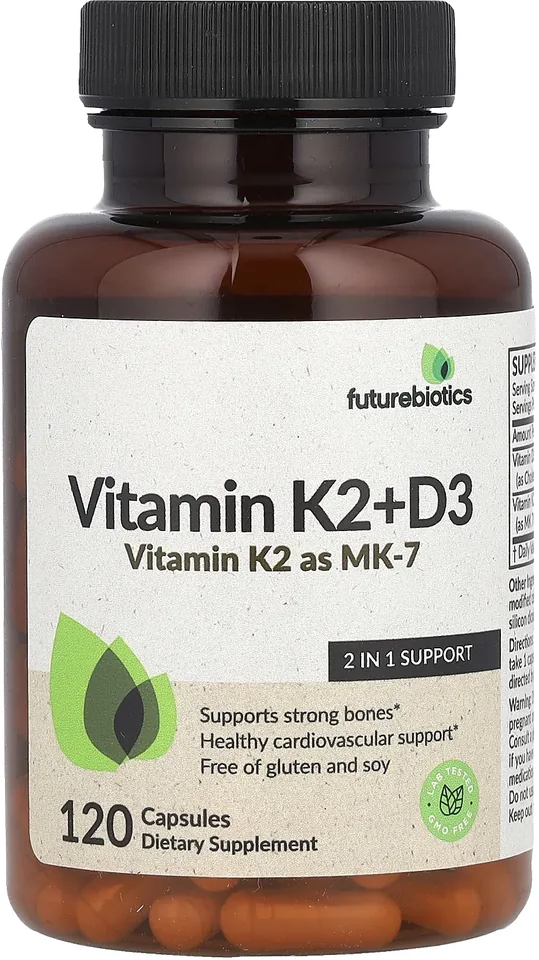 Futurebiotics – Vitamines K2 MK-7 + D3, 120 capsules