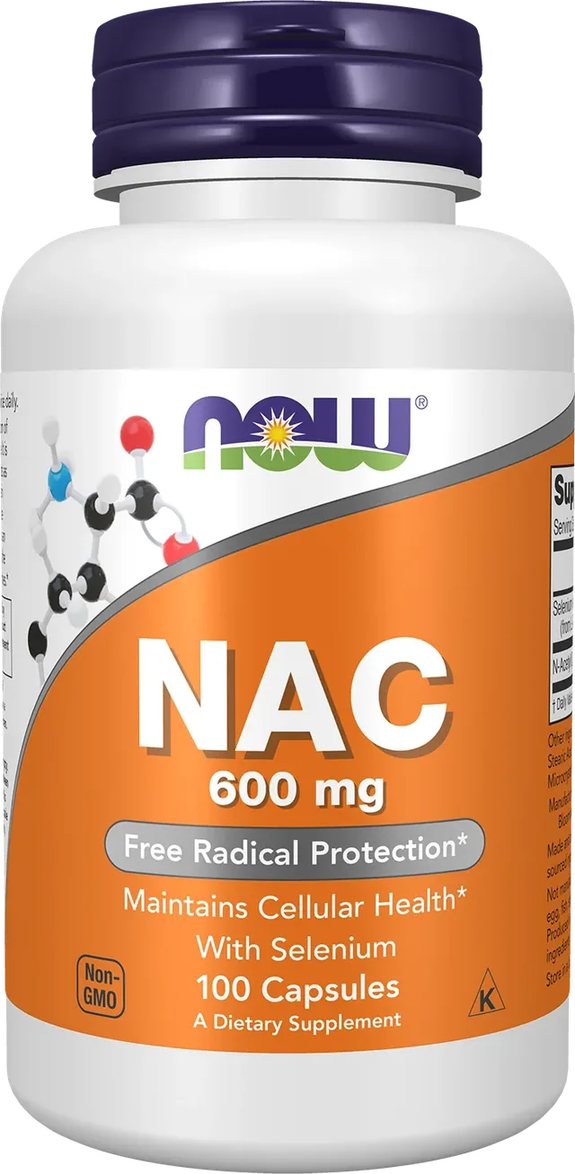 NOW Foods – NAC 600 mg avec sélénium, 100 capsules