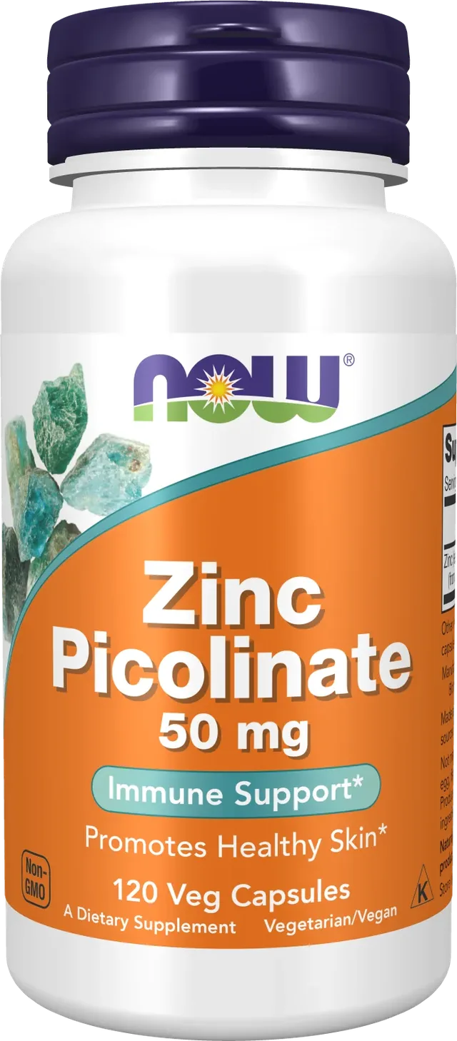 NOW Foods – Zinc Picolinate 50 mg, 120 capsules végétales