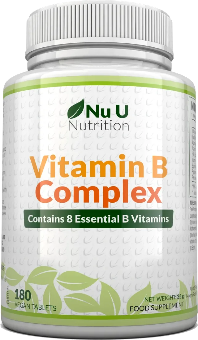 Nu U Nutrition - Vitamine B Complex, 180 Comprimés