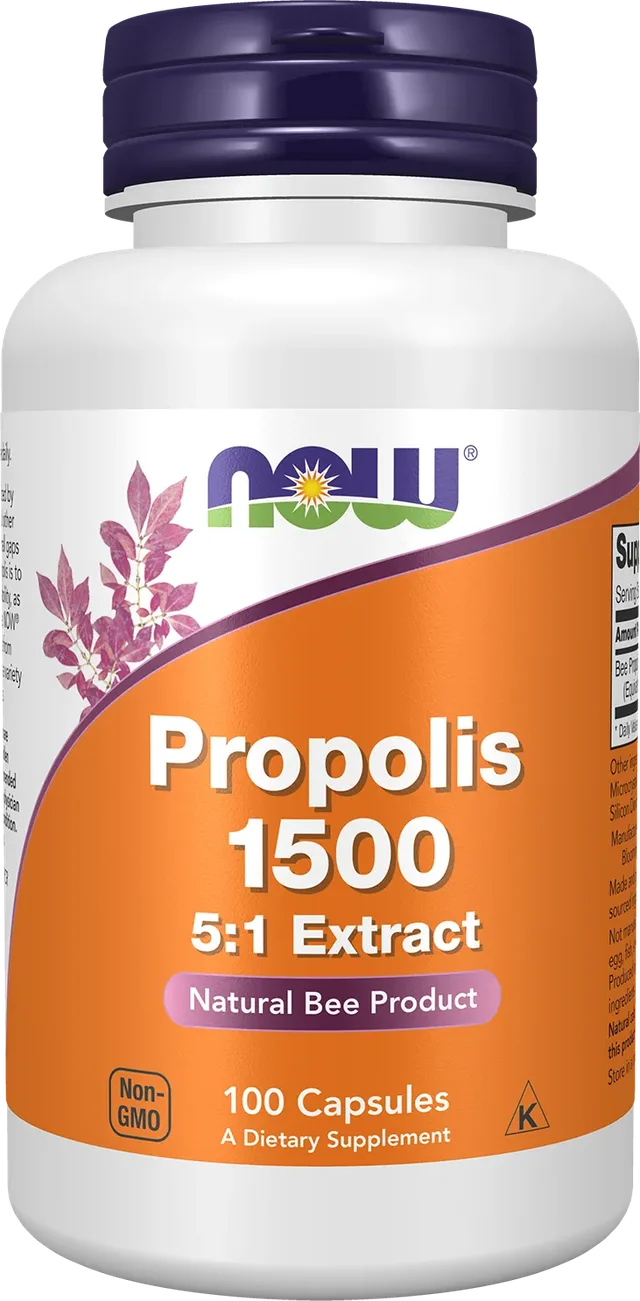 Now Foods - Propolis 1500, 100 Capsules