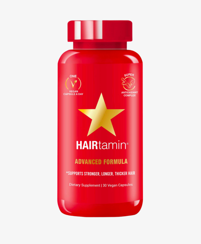 Un flacon de Hairtamin Maroc - Hair Vitamin 300 Capsules formule avancée.