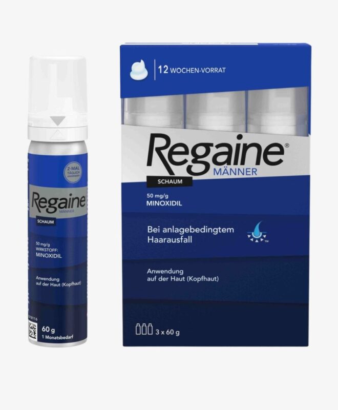 Regaine - Mousse Minoxidil 5%, 3 × 60g spray anti-transpirant 100 ml.
