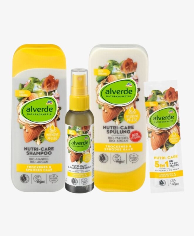 Alverde - Pack Nutri Care Bio Pour Cheveux Secs Et Cassants coffret de soins de la peau.