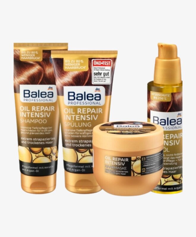 Balea - Pack Oil Repair Pour Cheveux Abîmés Et Cassants kit de réparation capillaire.