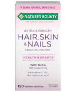 Nature's Bounty - Vitamines pour Cheveux, Peau et Ongles, 150 gélules.