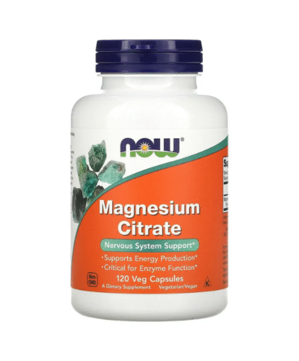 Now Foods - Citrate de magnésium, 120 comprimés, complément alimentaire pour le soutien du système nerveux et la fonction enzymatique.