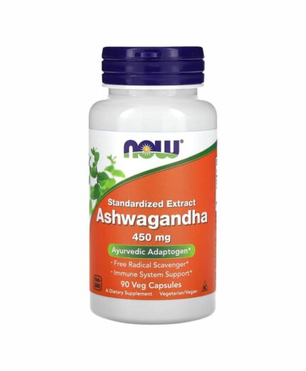 Now Foods - Ashwagandha Extrait Standardisé, 450 mg, 90 capsules végétariennes pour le soutien immunitaire et le soulagement du stress.
