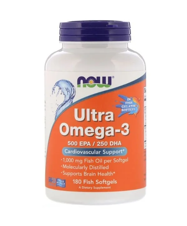 Now Foods - Ultra Omega 3 500 EPA/250 DHA, 180 Gélules